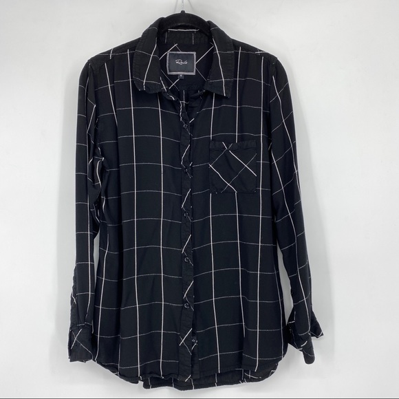 Rails Tops - 🌵Rails Hunter Button Down Shirt Black White Check